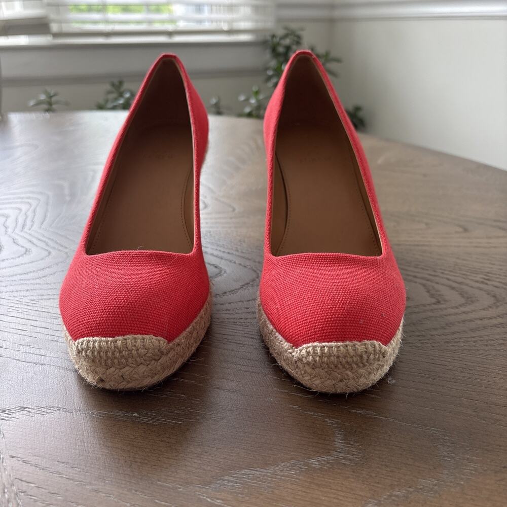J Crew ORange Shoes Seville Espadrille Wedges Resort Wear Quiet Luxury Preppy| 7
